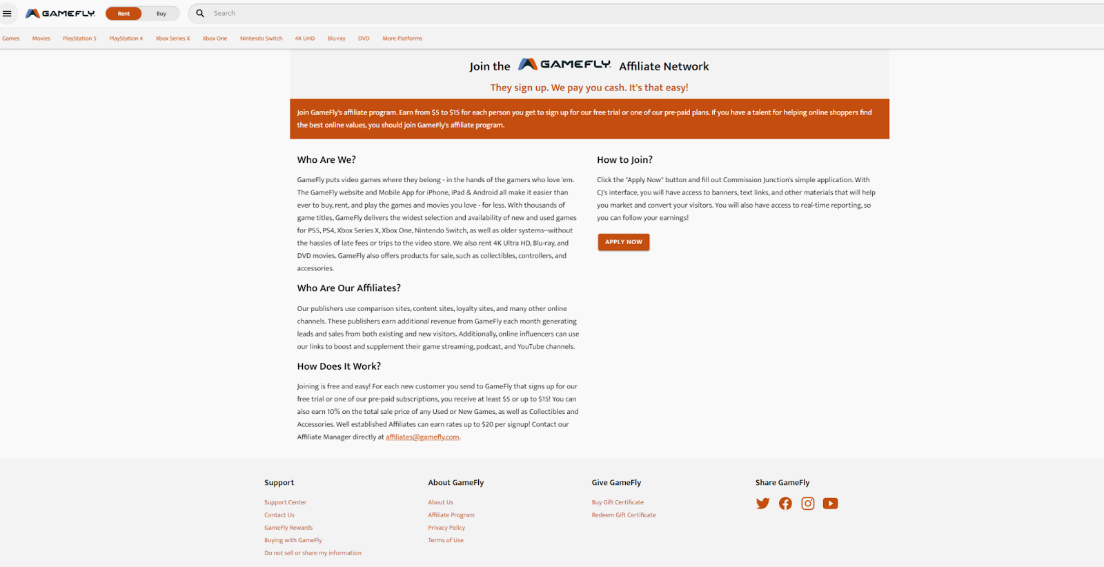 gaming affiliate program