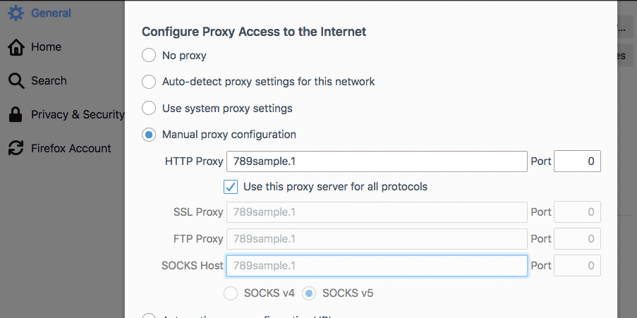Proxy Server Refused Connection