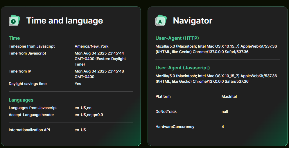 Pixelscan report - 1