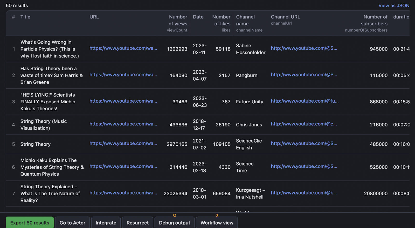 youtube channel crawler